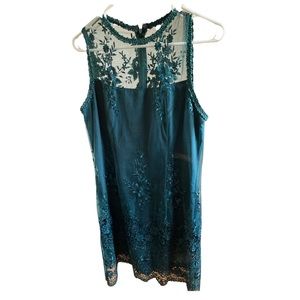 Nanette Lepore Emerald Green Lace Dress